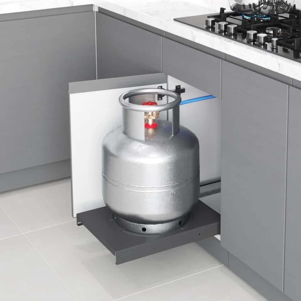 Plateau coulissant pour bouteille de gaz